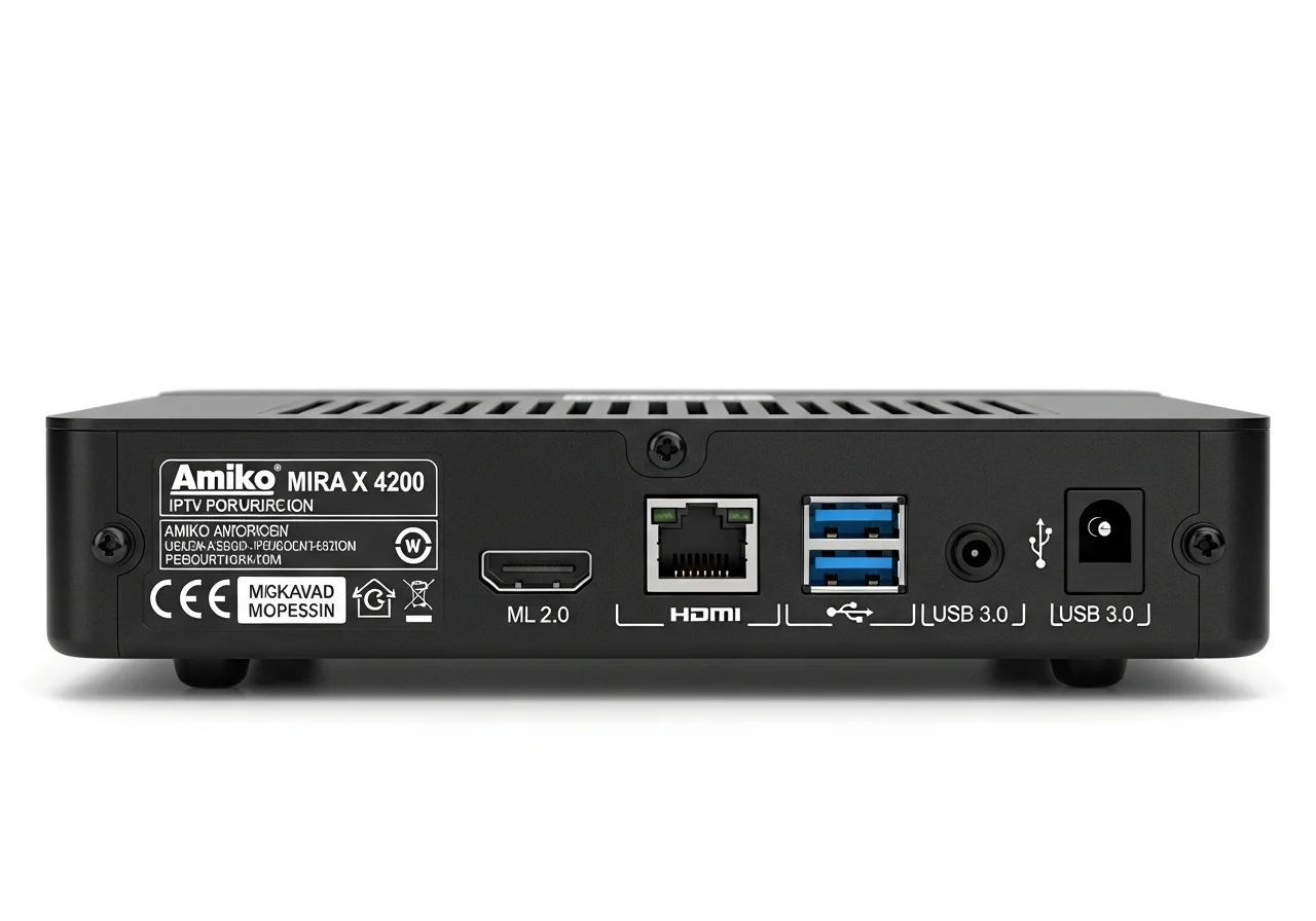 Amiko Mira X 4200 aansluitingen achterkant